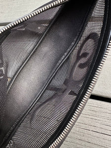JIMMY CHOO Faye Logo Leather Mesh Belt Bag