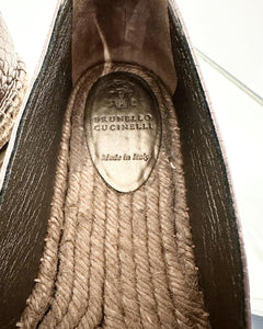 BRUNELLO CUCINELLI Leather Espadrille Flats