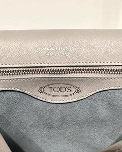 TOD’S Small Double T Logo Leather Handle Shoulder Crossbody Bag