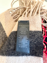 Load image into Gallery viewer, BURBERRY Prorsum Extra Long Half Mega Check Fringe Cashmere Scarf
