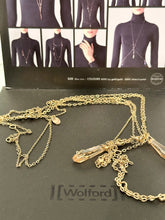Load image into Gallery viewer, WOLFORD Julie Icy Gold Tone Swarovski Crystal Necklace
