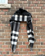 Load image into Gallery viewer, BURBERRY London England Cashmere Fox Fur Trim Scarf
