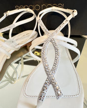 Load image into Gallery viewer, SERGIO ROSSI Thong Strap Satin Sandals
