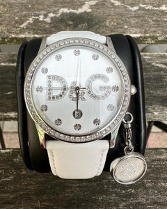 D&G Crystal Embellished Stainless Steel Watch