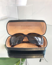 Load image into Gallery viewer, BVLGARI Brown Tortoise Rhinestone Embellished Sunglasses
