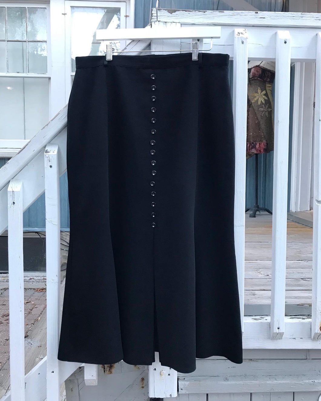 CHRISTIAN DIOR Crystal Embellished Black Maxi Skirt