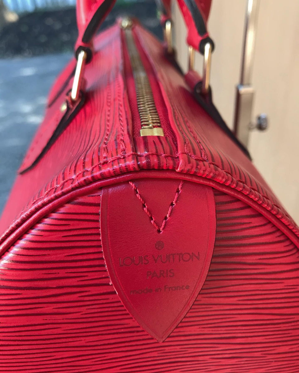 LOUIS VUITTON Speedy 25 Epi Leather Red Hand Bag LH5323