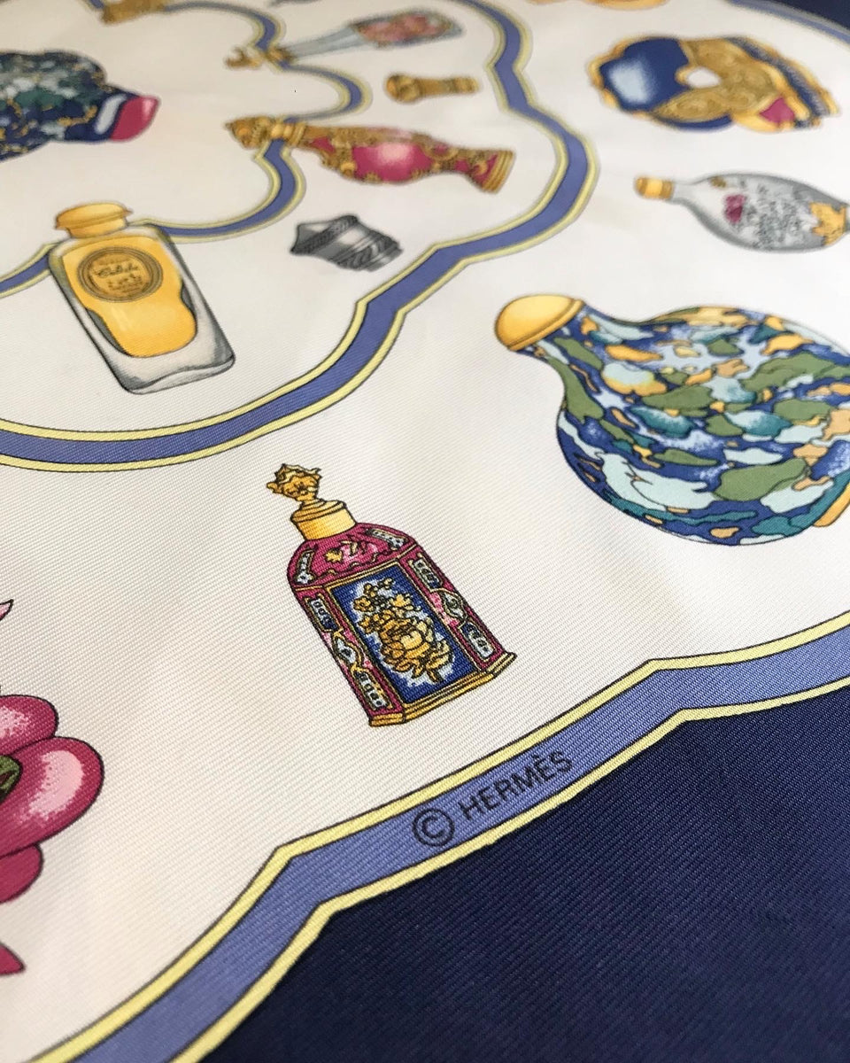 Hermes scarf with perfume bottles Clearance