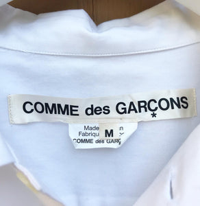COMME DES GARÇON White Puffed Sleeved Cotton Shirt