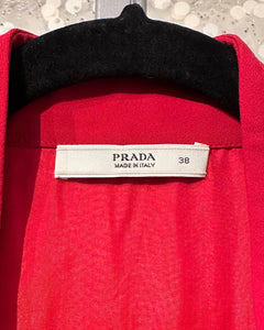PRADA Zip Front S’less Fitted Midi Dress