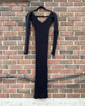 Load image into Gallery viewer, CELINE Ribbed Stretch Knit Fitted Long Sleeve Sweater  Dress
