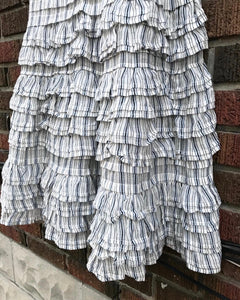 ZIMMERMANN Tiered Ruffle Linen Silk Dress