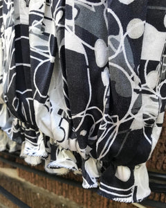 CHANEL Ruffled Silk Midi Dress