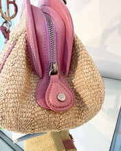 Load image into Gallery viewer, CHRISTIAN DIOR Limited Edition Floral Straw Raffia Leather Handbag
