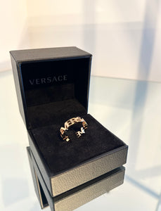 VERSACE Unisex Gold Tone Metal Ring