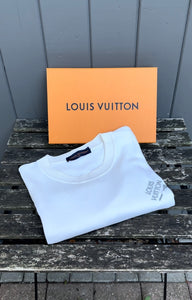 LOUIS VUITTON Signature Logo Cotton Short Sleeve T-Shirt