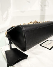 Load image into Gallery viewer, GUCCI Faux Pearl Stud Embellished Padlock Small Chain Strap Leather Shoulder Crossbody Bag
