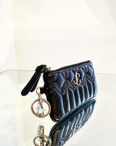 JIMMY CHOO Quilted Leather Key Coin Pouch