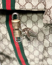 Load image into Gallery viewer, GUCCI Monogram Coated Canvas Web Weekend Duffle Bag

