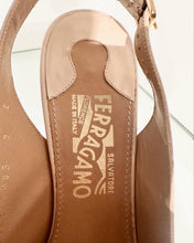 Load image into Gallery viewer, SALVATORE FERRAGAMO High Heel Leather Slides

