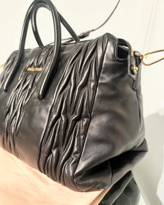 MIU MIU Large Matelasse Nappa Leather Handle Shoulder Bag
