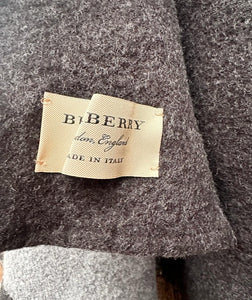 BURBERRY London England Extra Fine Merino Wool Reversible Cape Poncho