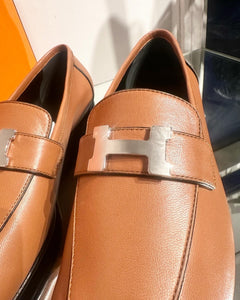 HERMÈS Paris Leather Loafers