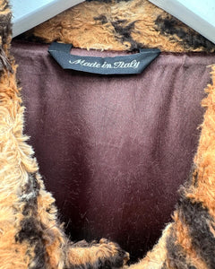 VERSUS GIANNI VERSACE Vintage Men’s Tiger Print Faux Fur Jacket