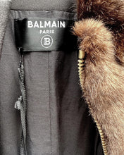Load image into Gallery viewer, BALMAIN Faux Fur Zip Front Jacket
