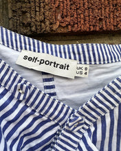 Load image into Gallery viewer, SELF PORTRAIT Stripe Ruffled Top
