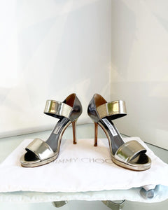 JIMMY CHOO Patent Leather High Heel Sandals