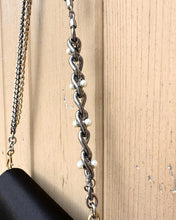 Load image into Gallery viewer, DOLCE &amp; GABBANA Satin Crystal Chain Embellished Strap Evening Shoulder  Bag

