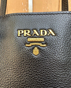 PRADA Vitello Phenix Leather Tote