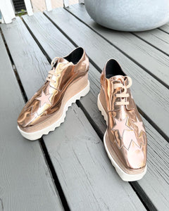 STELLA MCCARTNEY Faux Leather Elyse Star Platform Sneakers
