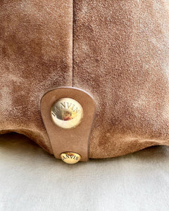 LANVIN Suede Large Slouchy Hobo Bag