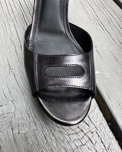 YSL Platform High Heel Leather Sandals