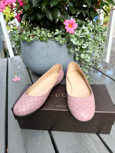 GUCCI Micro Guccissima Leather Ballet Flats