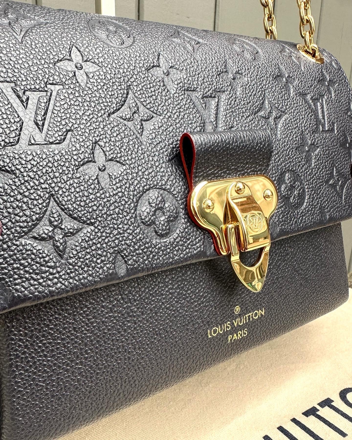Louis Vuitton Marine Rouge Monogram Empreinte Leather Vavin PM For