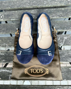 TOD’S Leather Suede Ballet Flats