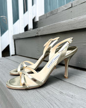 Load image into Gallery viewer, JIMMY CHOO Leather High Heel Slingback Sandals
