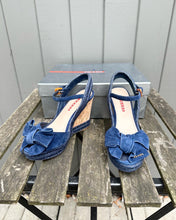 Load image into Gallery viewer, PRADA Suede Espadrille Wedge Sandals
