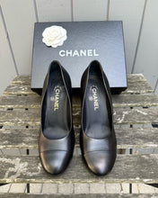 Load image into Gallery viewer, CHANEL Pearl Embellished Lambskin Leather High Heel Pumps
