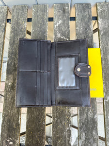 FENDI Zucca Print Canvas Leather Wallet