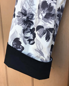 MAX MARA WEEKEND Reversible Black Floral Print Nylon Trench Coat