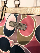 Load image into Gallery viewer, COACH Signature Gallery Scarf Print Satin Leather Shoulder Bag
