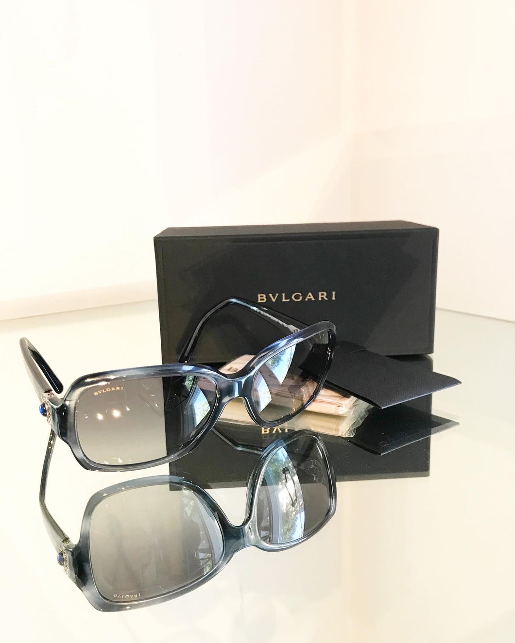 BVLGARI Crystal Embellished Sunglasses