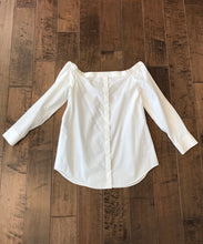 Load image into Gallery viewer, EQUIPMENT Off The Shoulder White Cotton Blouse
