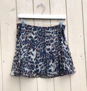 HOLT RENFREW Leopard Print Silk Mini Skirt
