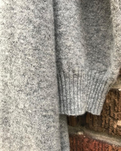 THE ROW V-Neck Oversized Merino Wool Cashmere Blend Sweater/Tunic
