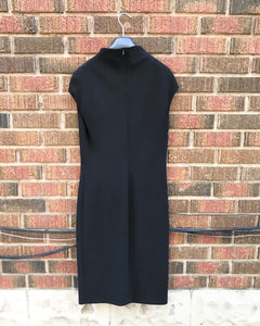 MAX MARA Black Wool Cap Sleeve Dress